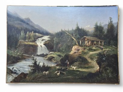 Jules DEFER (1803-1902)
Pâtres et bergère...