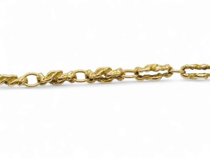 BRACELET en or jaune 750° 
Poids : 19,89...