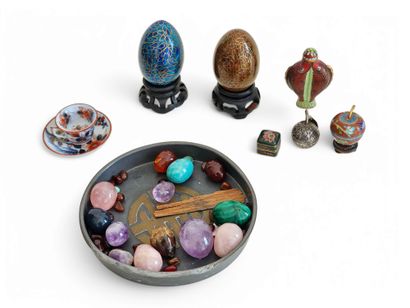 LOT including : 
Two eggs
Opium bottle 
Two...