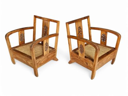 TRAVAIL ASIATIQUE Xxeme siècle
PAIRE de fauteuils...