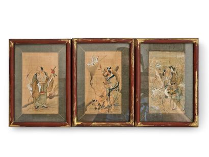 CHINA 19th century
Set of six framed and...
