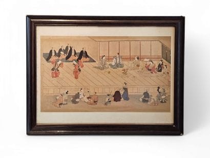 JAPON Epoque Mejji
Paire d'estampes sur papier,...