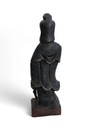 CHINA 20th century 
Antique polychrome wood...