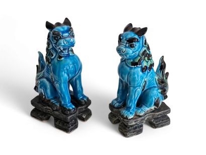 CHINA XXIst century 
Pair of Buddhist lions...