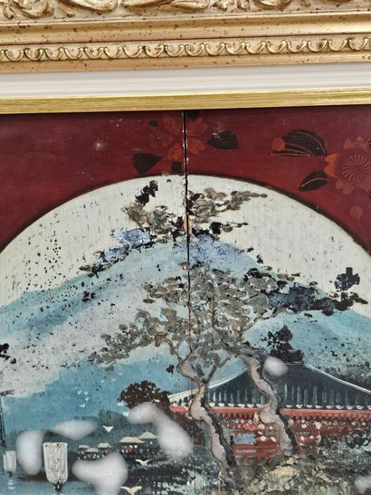 JAPON
Paire d'éléments de meubles en bois...