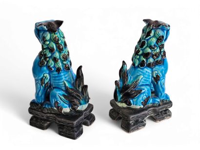 CHINA XXIst century 
Pair of Buddhist lions...