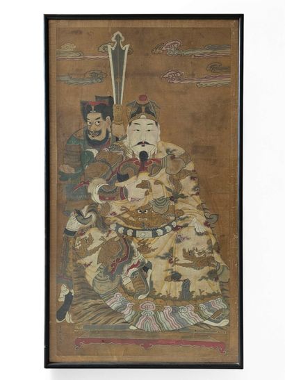 CHINA - 19th century
Ink and colors on paper,...