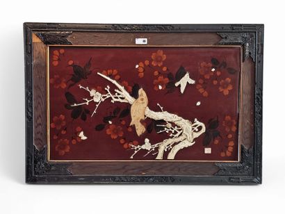JAPAN
Pair of lacquered wood panels with...