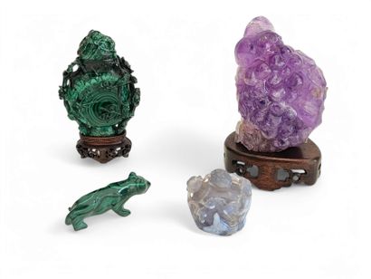 CHINA 20th century
Set of four hard stone...