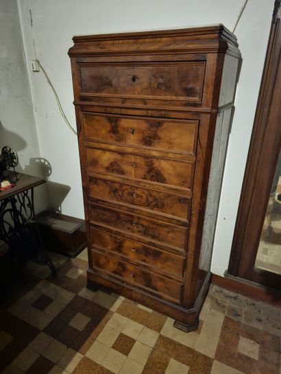 Napoleon III desk in mahogany and mahogany...