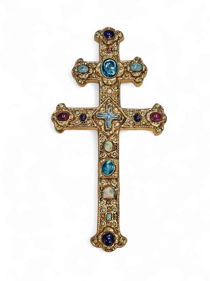ROUSSEL Marc XXème siècle
Croix en faïence...