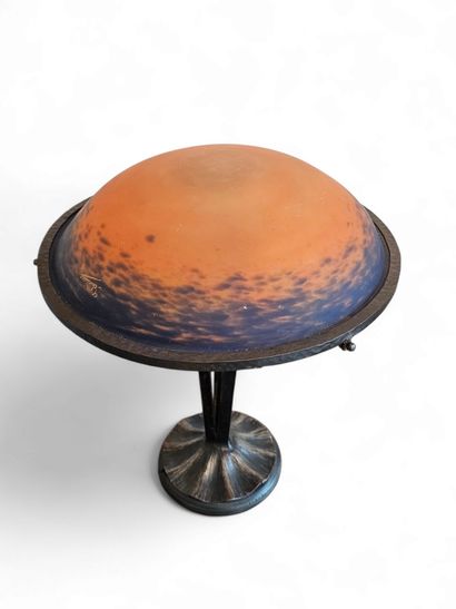 SCHNEIDER
Lampe champignon en verre marmoréen...