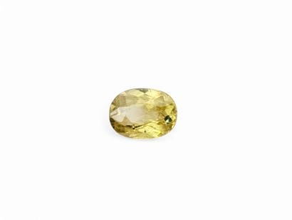 SPHENE greenish yellow Madagascar ovale 7,2...