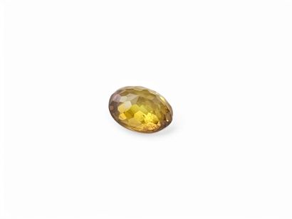 SPHENE greenish yellow Madagascar ovale 
Dim...