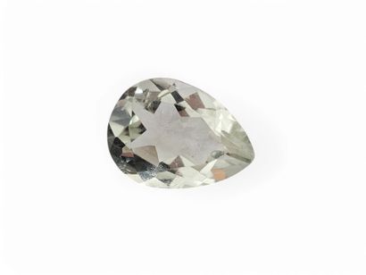 AMETHYSTE green , poire , Africa , 6,57 carats...