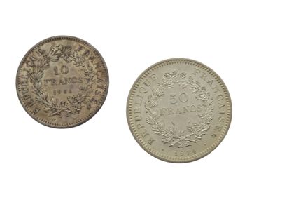 PIECE OF 50 francs Hercules in silver 1974
Also...