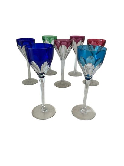 SAINT-LOUIS - Bristol model 
Two Roemer glasses...