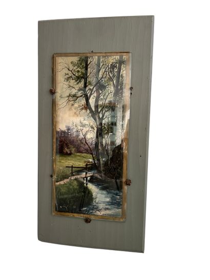 FRENCH WORK XIXth century
Pair of watercolors...
