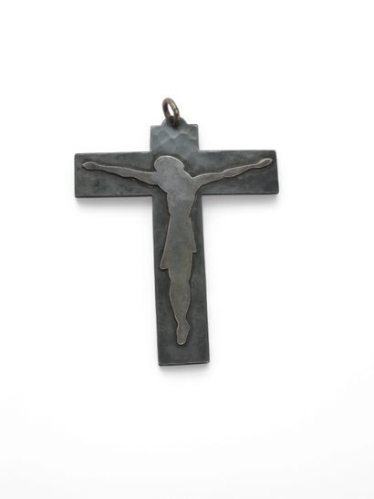 JEAN DESPRES after
Crucifix pendant in hammered...