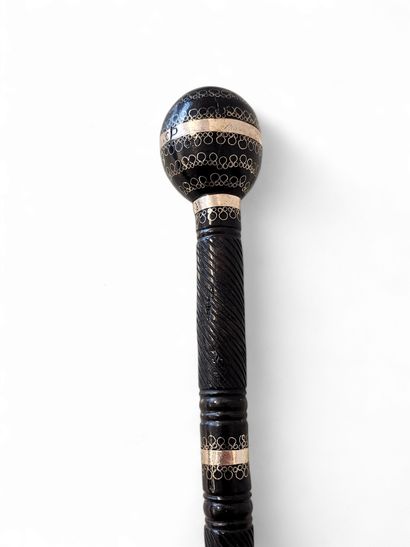 DANDY CANE 20th century
Blackened wood and...