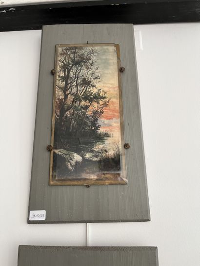 FRENCH WORK XIXth century
Pair of watercolors...