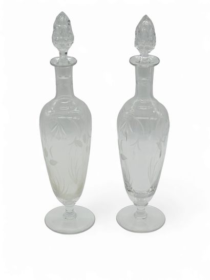 20th century FRENCH WORK 
Two baluster liqueur...