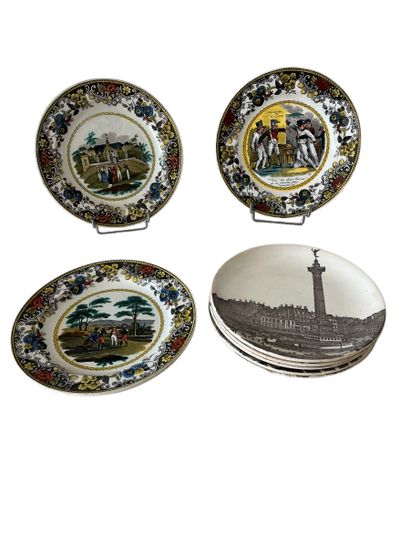 CREIL AND MONTEREAU
Three polychrome porcelain...