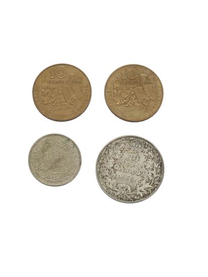 Coins :
Two Victor Hugo dimes 
One 50-cent...