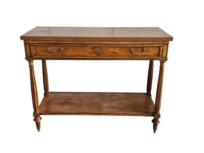 CONSOLE forming a side table in mahogany...