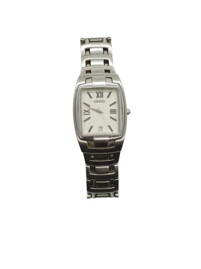 SEIKO
Wristwatch, rectangular case, white...