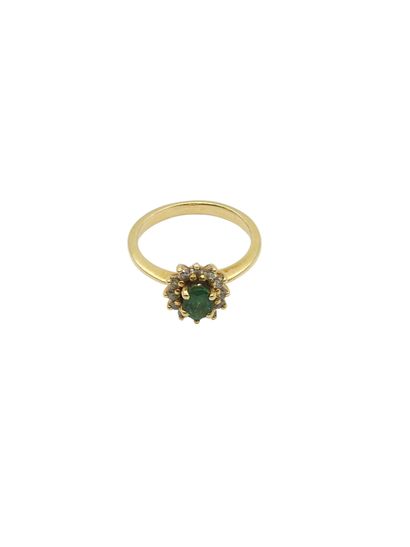 BAGUE marguerite en or jaune 750° ornée d'une...