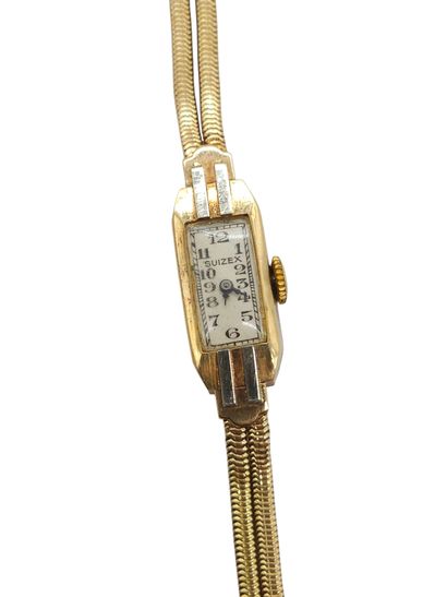 SUIZEX
MONTRE de dame, boitier rectangulaire...