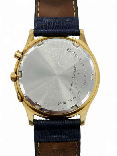 SEIKO 
Wristwatch, round gold-plated metal...