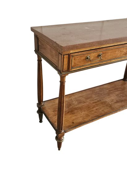 CONSOLE forming a side table in mahogany...