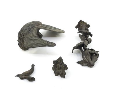IMPORTANT BRULE-ENCENS en bronze quadripode...
