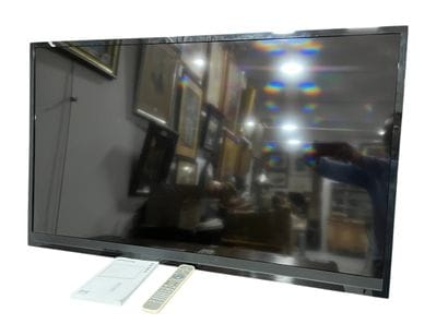 Large flat-screen TV 
Works
Remote control...