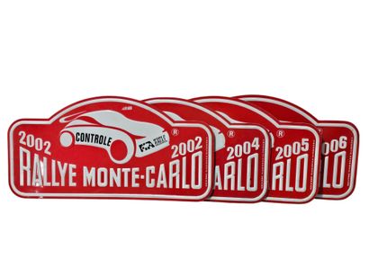 ENSEMBLE DE QUATRE PLAQUES MONTE CARLO 2002,2004,2005,2006...