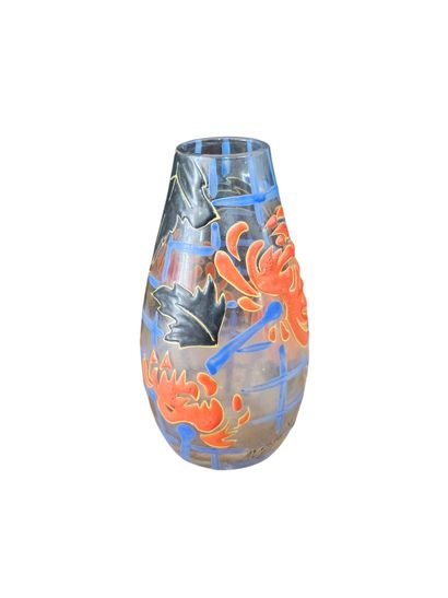 MAZOYER
Petit vase des années 1940, peint...