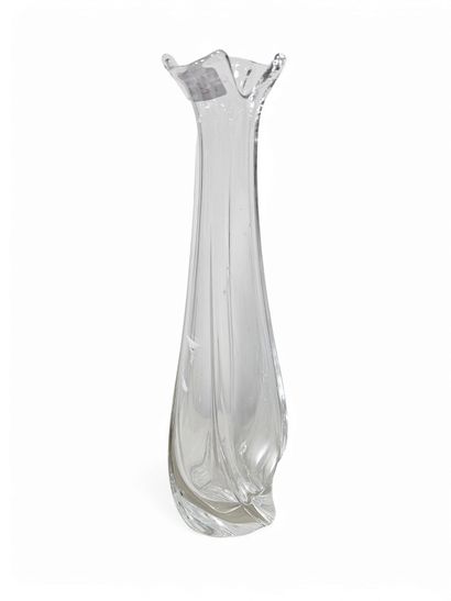 DAUM
Crystal vase soliflore 
Signed on the...