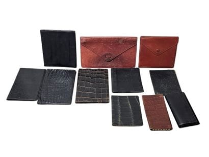 LOT of nine wallets and card holders