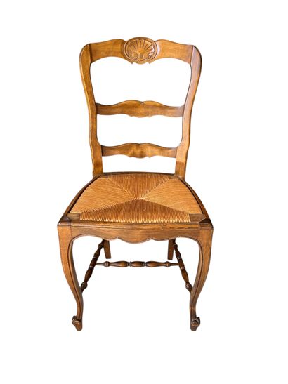 NINE Provençal-style STACKED CHAIRS