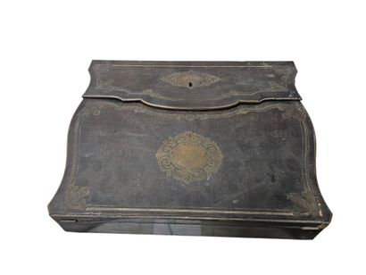 Travel writing case in mahogany and mahogany...