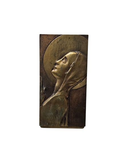 TRECY XX EME SIECLE
The Virgin 
Bronze plaque...