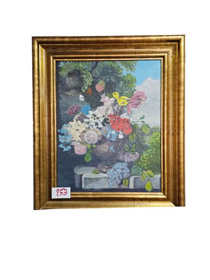 Flowerpot on a low wall in Provence
Framed...