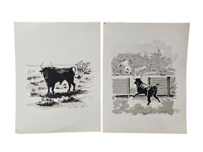Paul Ricard 
Bullfighting 
Set of four Indian...