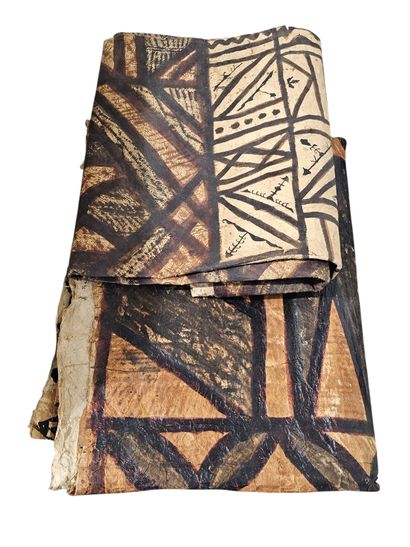 OCEANIA 20th century
Two Tapa painted animal...