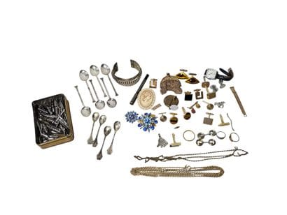 LOT OF silver FANTAISIE JEWELRY including...