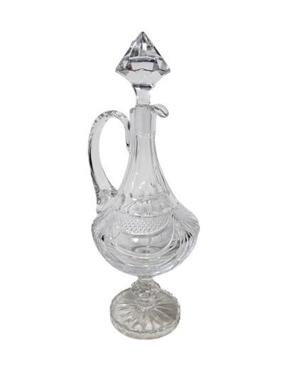 BOHEME
Large crystal ewer on pedestal with...