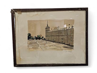 Yves Brayer (1907-1990)
Vue de versailles
Lithographie...