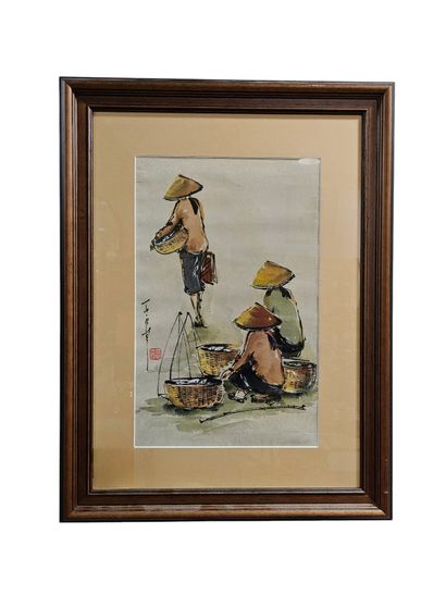 Vietnamese work 
Scene of everyday life
Pair...